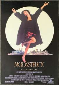 Moonstruck Movie Poster Original One Sheet Rolled 1987 Cher Nicolas Cage