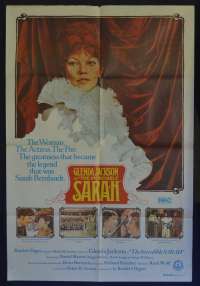 The Incredible Sarah Movie Poster Original One Sheet Glenda Jackson Sarah Bernhardt