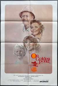 On Golden Pond Poster One Sheet Original 1981 Henry Fonda Hepburn