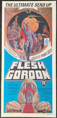 Flesh Gordon Movie Poster Original Daybill 1974 Sexploitation Rare Sci Fi Art