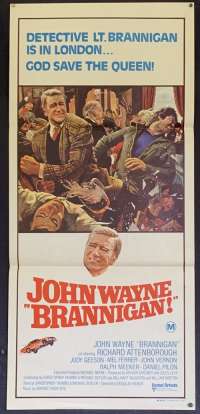 Brannigan Poster Original Movie Daybill 1975 John Wayne Cop Richard Attenborough