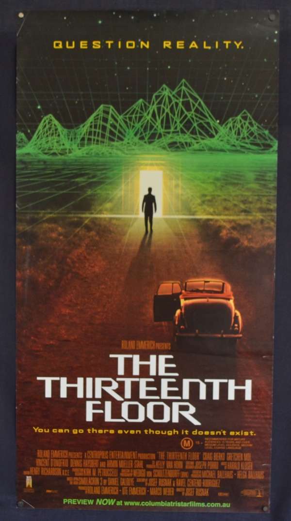 All About Movies The Thirteenth Floor Movie Poster Original