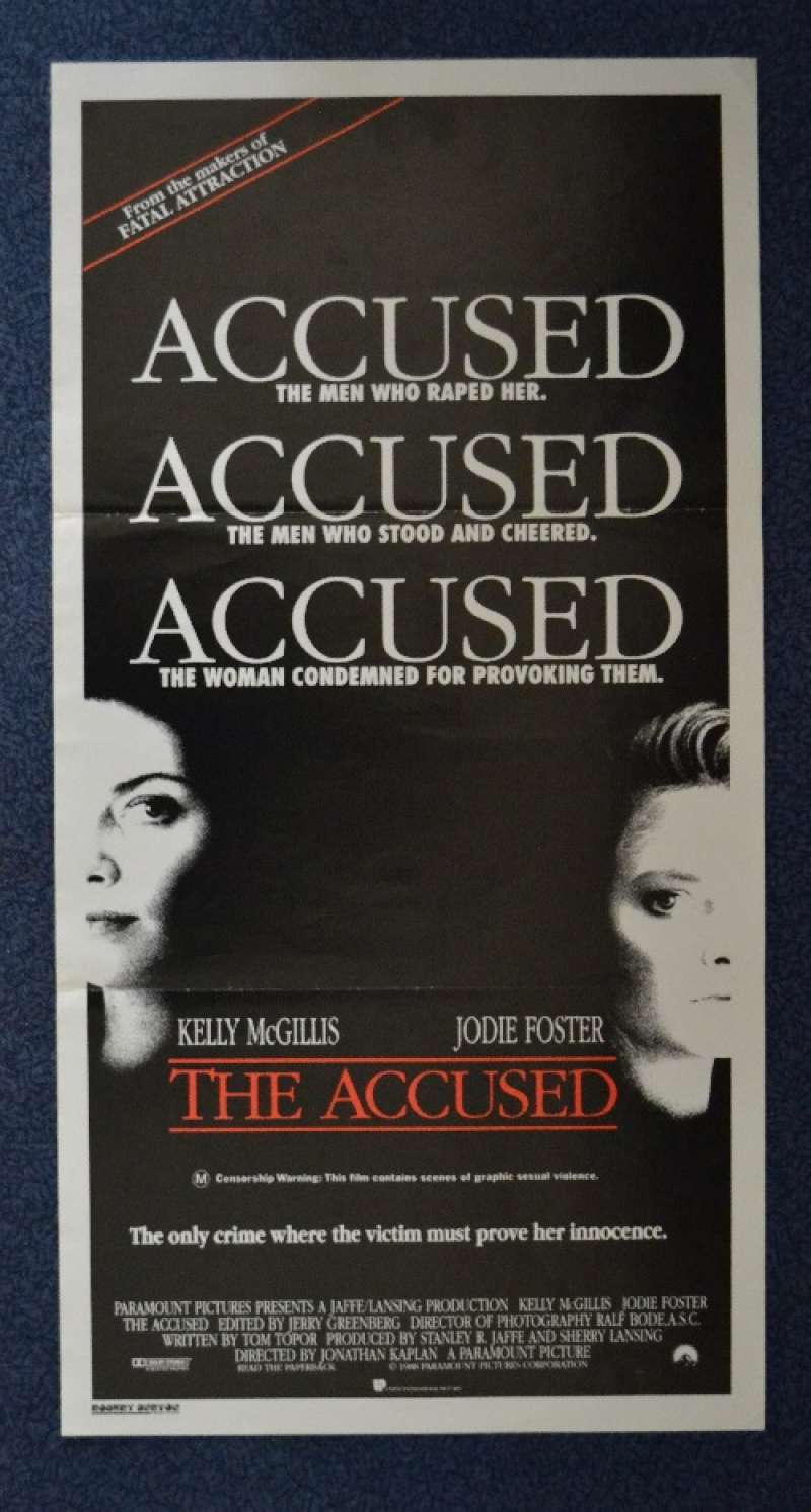 All About Movies - The Accused movie poster Daybill Jodie Foster Kelly