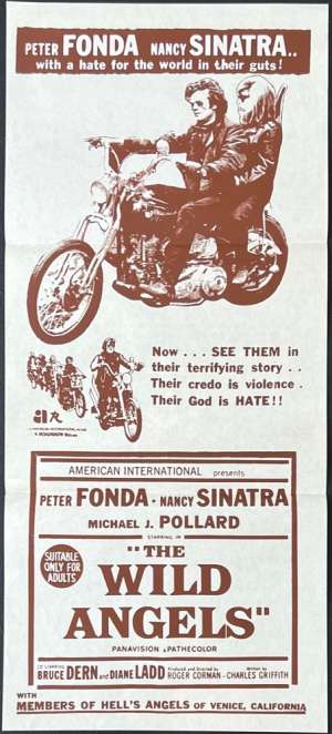 The wild angels Peter Fonda vintage movie poster print